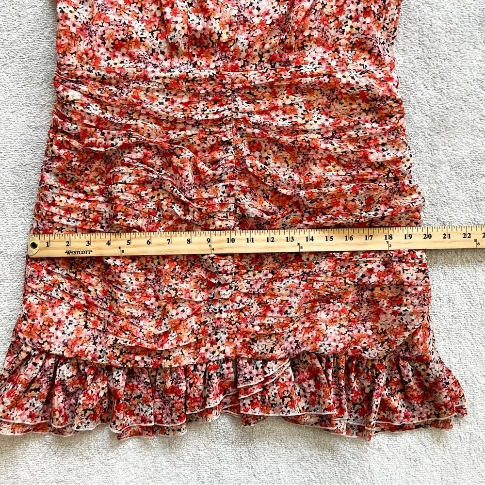 EVER NEW NWT Kylie Ruched Mini Dress Floral Romantic Dainty Feminine Pretty - Picture 7 of 9